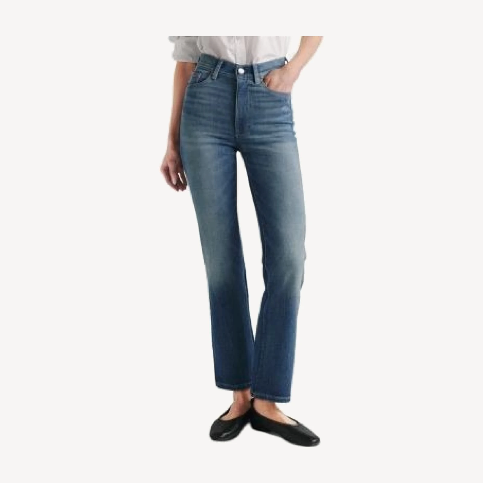 DL1961 Halle Instasculpt High Rise Straight Jeans in Palm Springs Clean