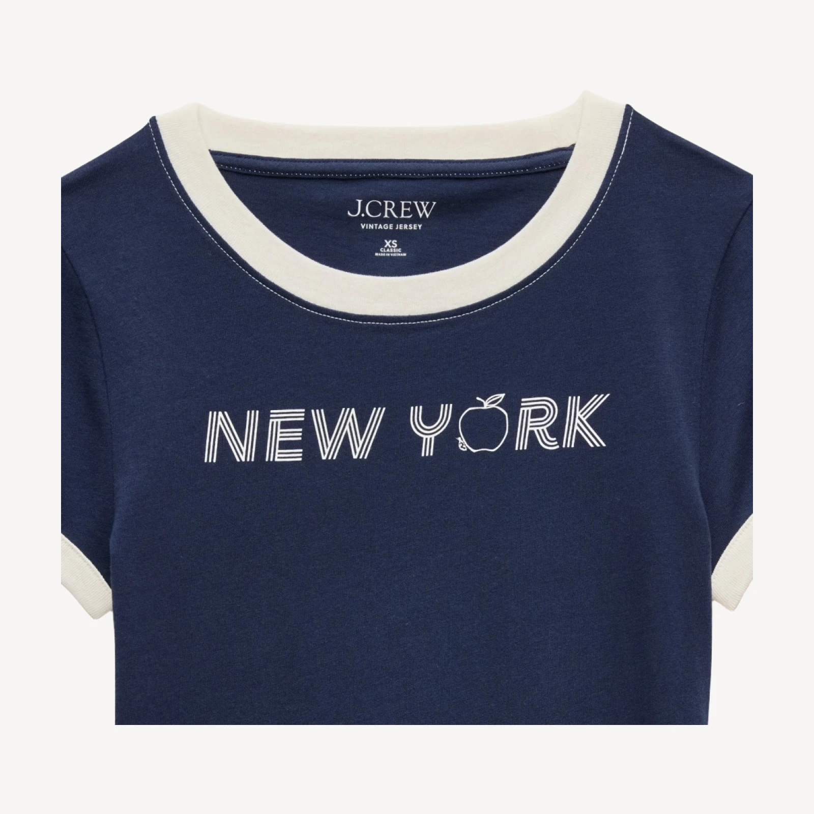 Vintage jersey "New York" graphic ringer T-shirt
