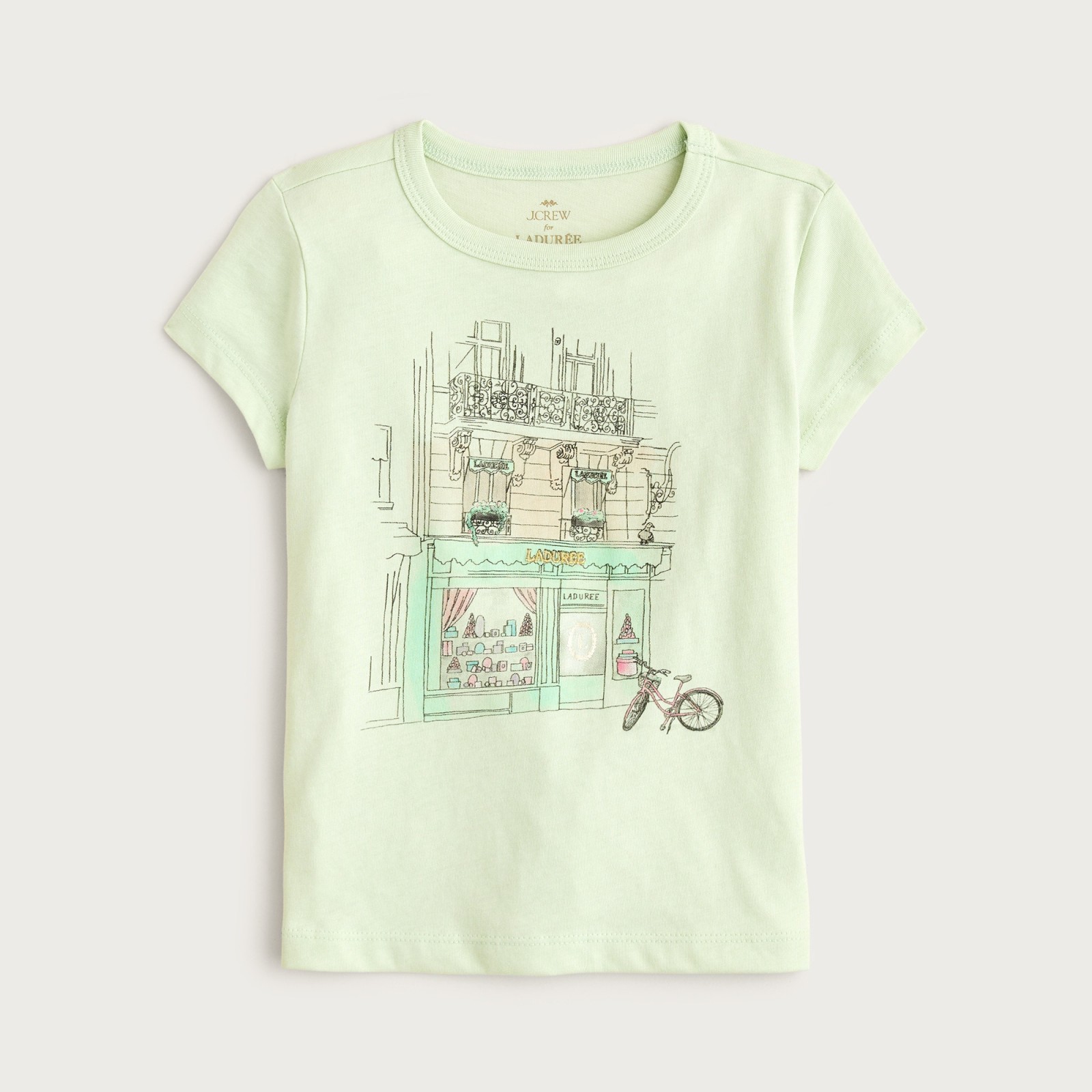 LADURÉE X Crewcuts girls' storefront graphic T-shirt