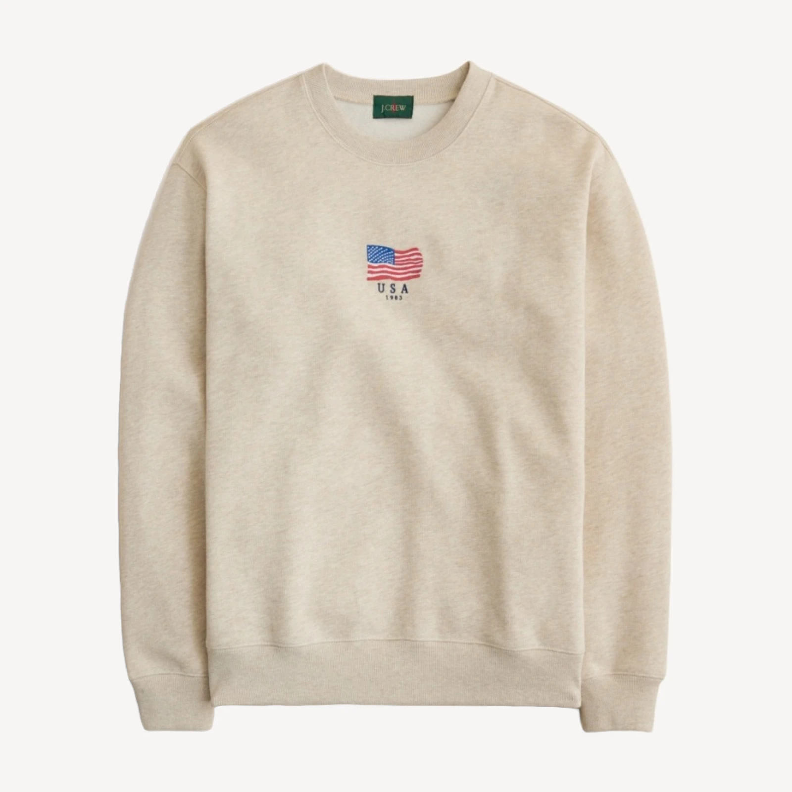 '83 fleece sweatshirt with flag embroidery