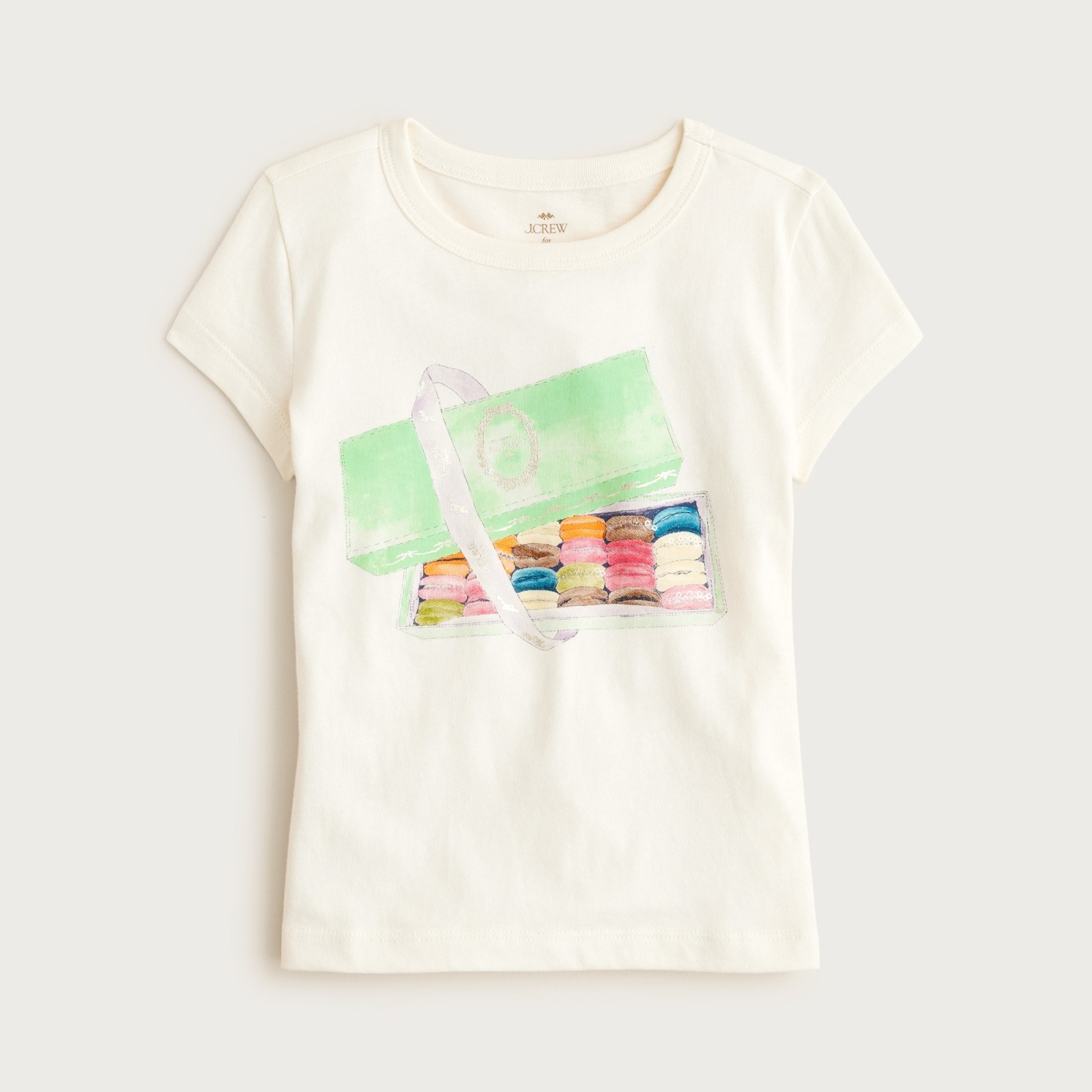 LADURÉE X Crewcuts girls' macaron graphic T-shirt with sequins