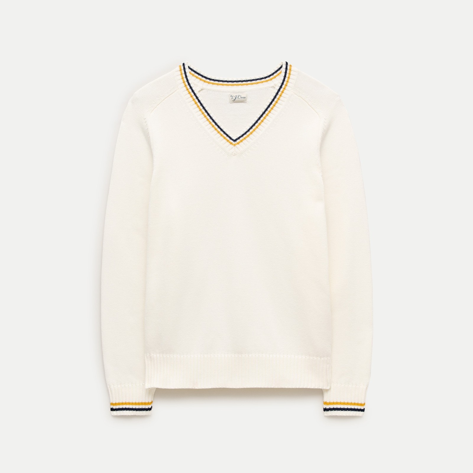 Heritage cotton tipped V-neck sweater