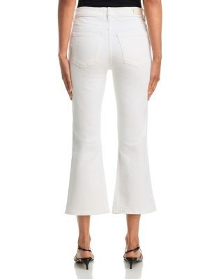 DL1961 Petite Bridget Crop Instasculpt High Rise Bootcut Jeans in White