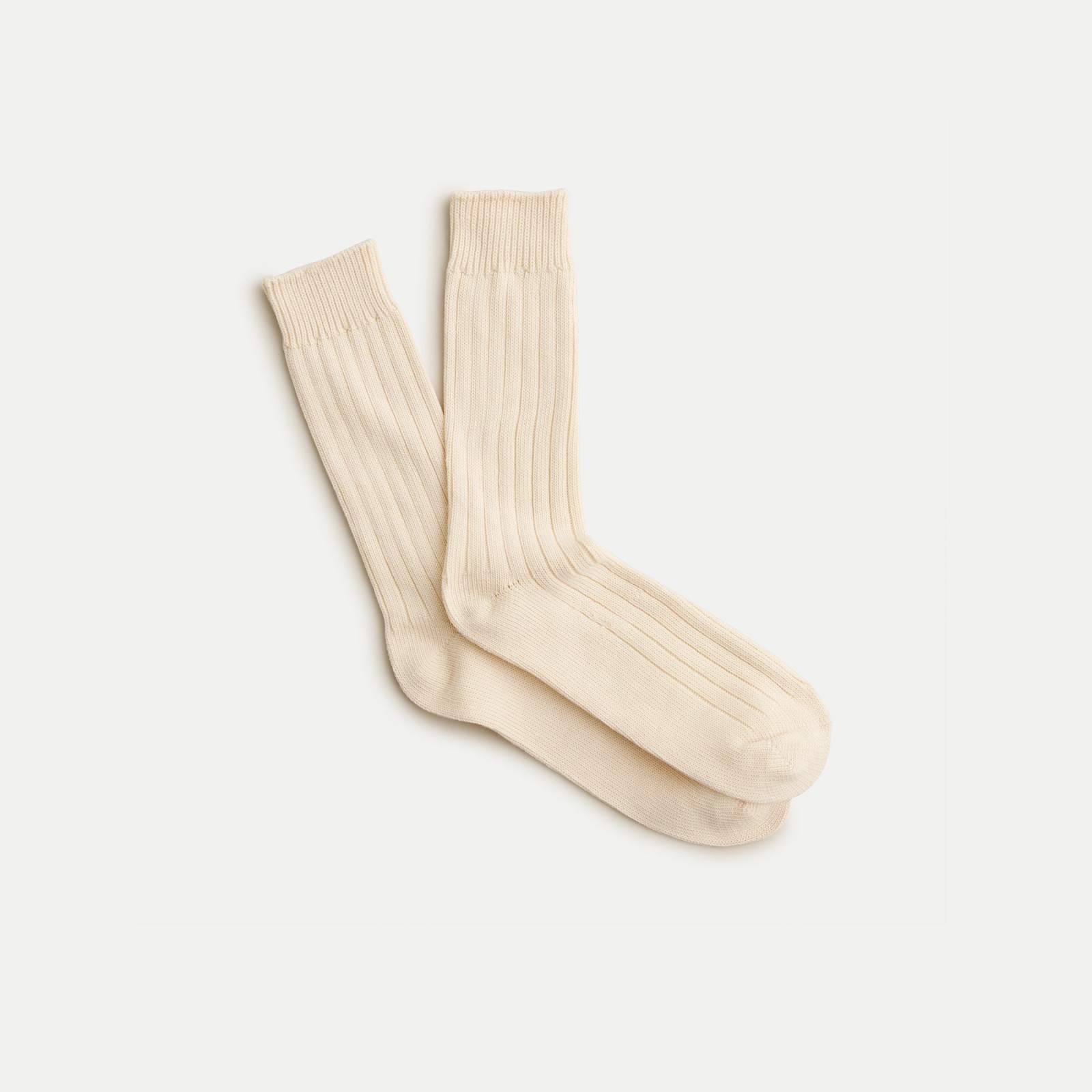 Ribbed cotton-blend socks