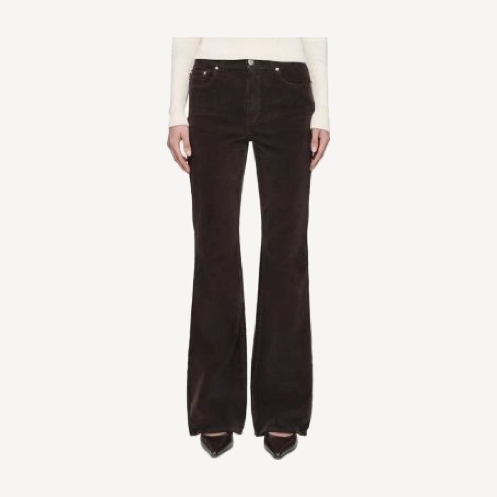 DL1961 Bridget Boot High Rise Instasculpt Corduroy Jeans in Meteorite
