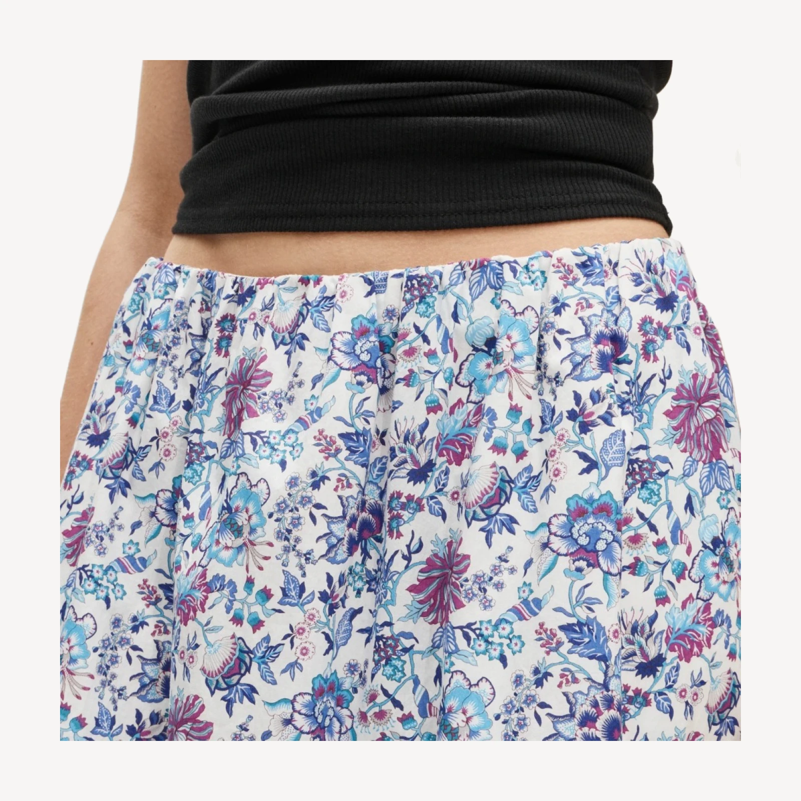 Pull-on midi skirt in Liberty® Christelle fabric