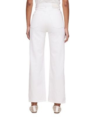 DL1961 Karmine Refined Wide Leg SculptSystem High Rise Jeans in White