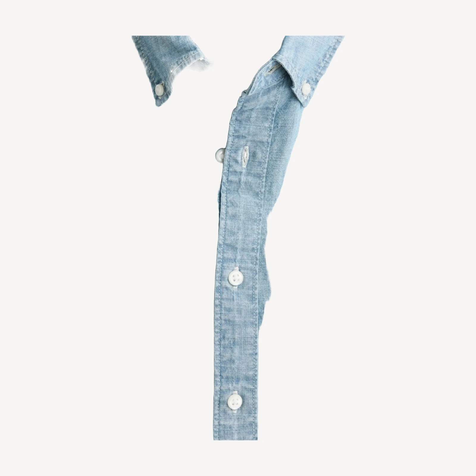 Organic cotton chambray shirt in light wash