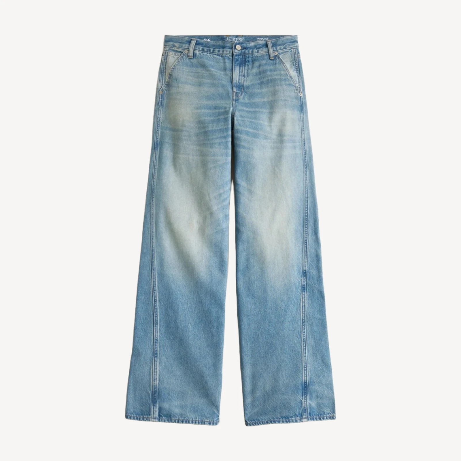 Utility low-rise wide-leg jean