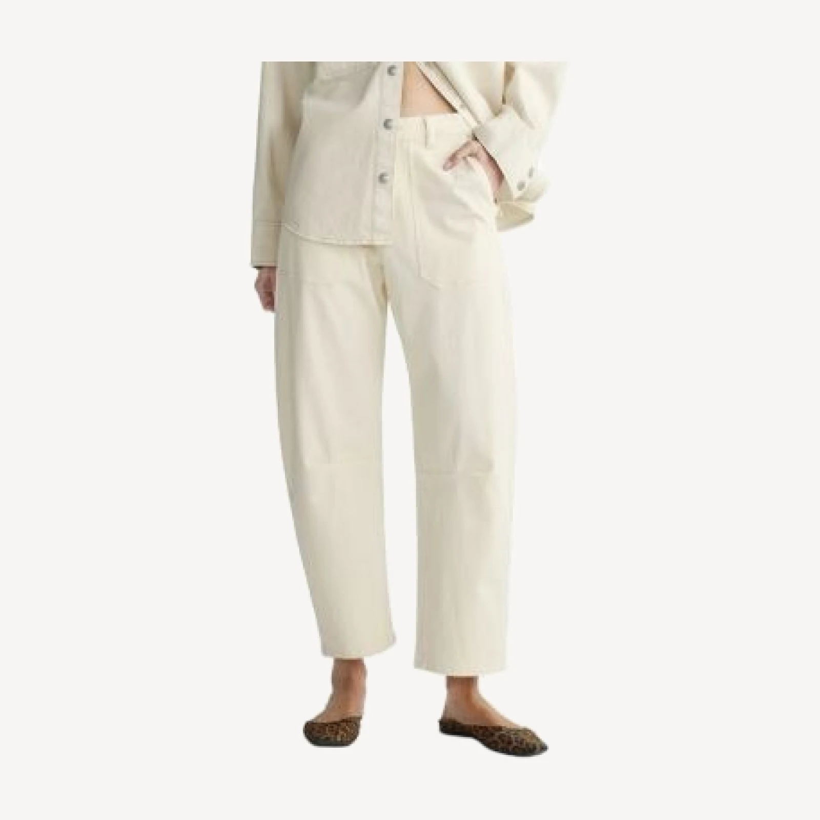 DL1961 Billie High Rise Barrel Jeans in Crema