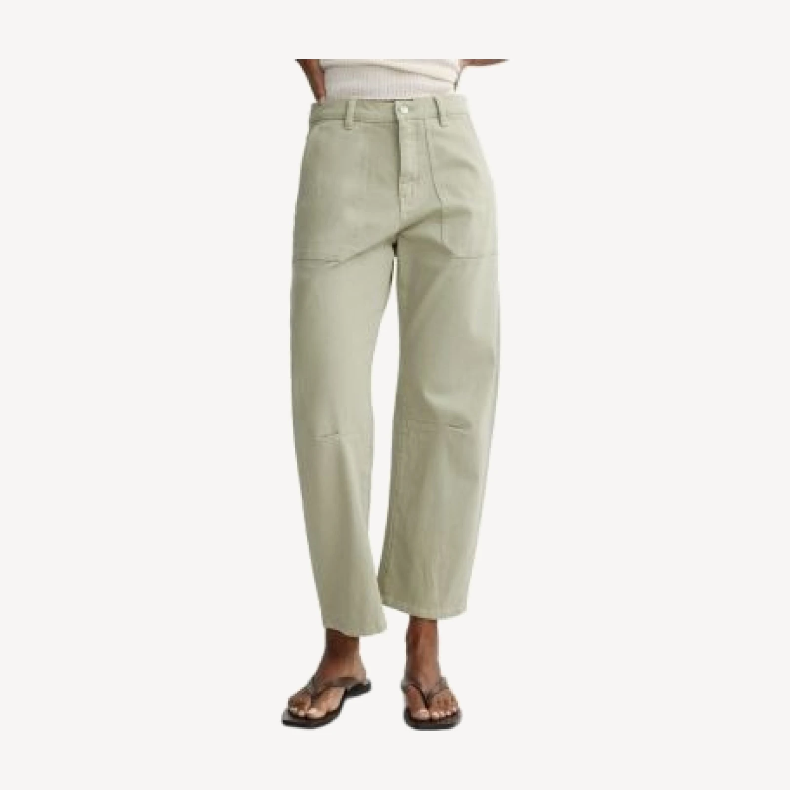 DL1961 Bilie High Rise Easy Barrel Jeans in Dried Sage
