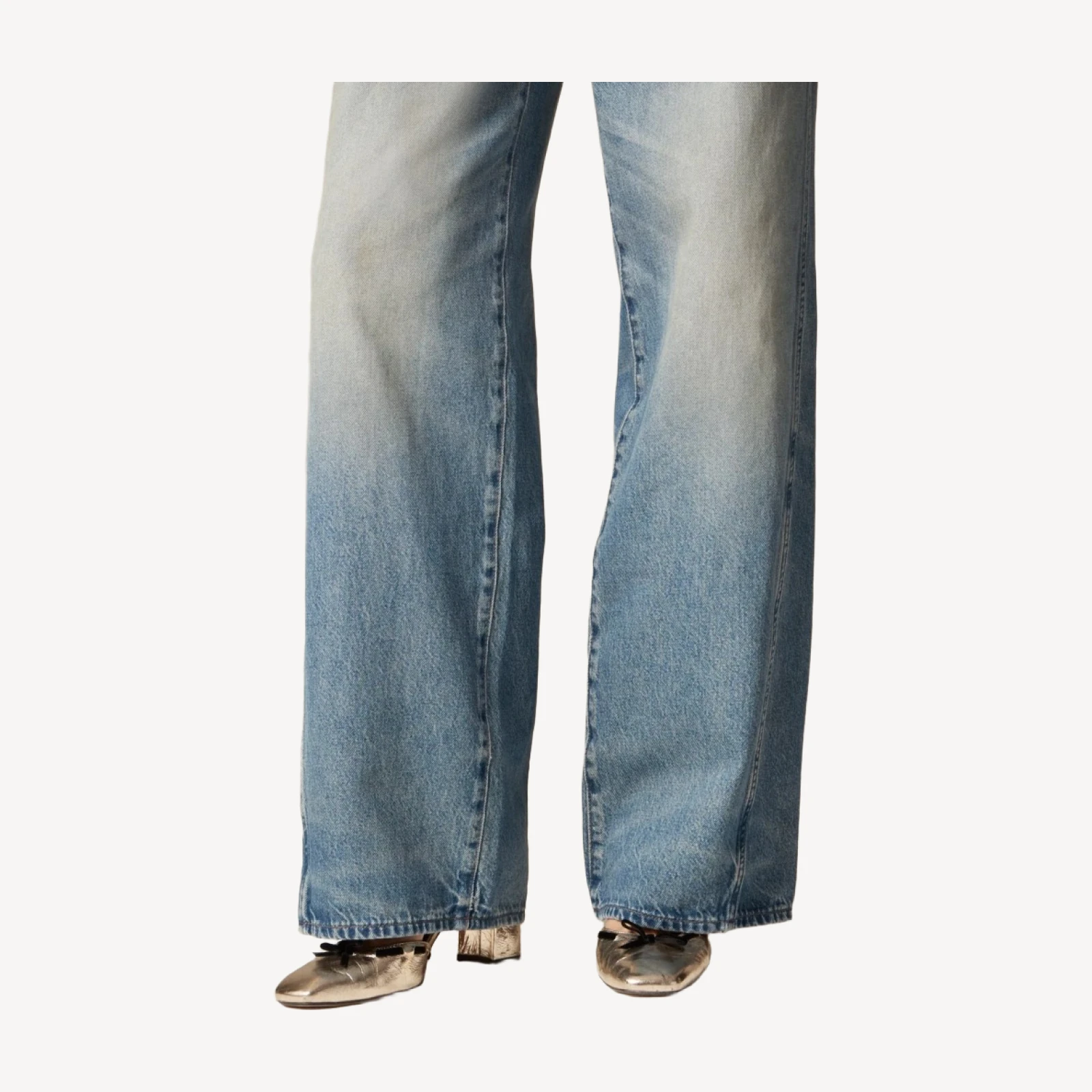 Utility low-rise wide-leg jean