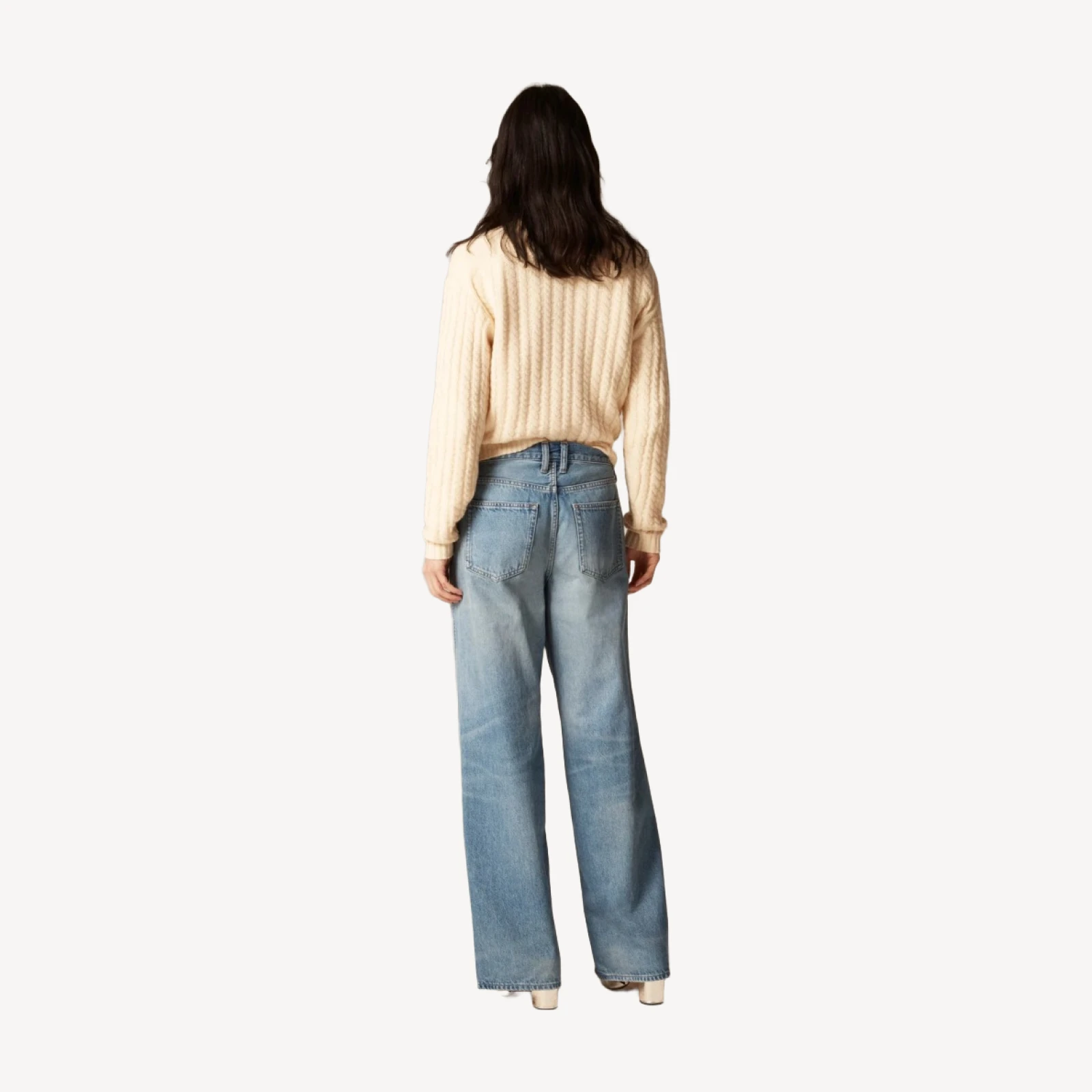 Utility low-rise wide-leg jean
