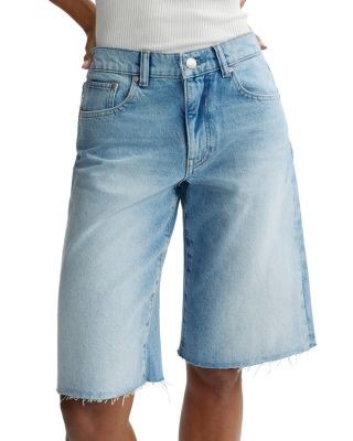 DL1961 Abby Relaxed Denim Bermuda Shorts, photo 4