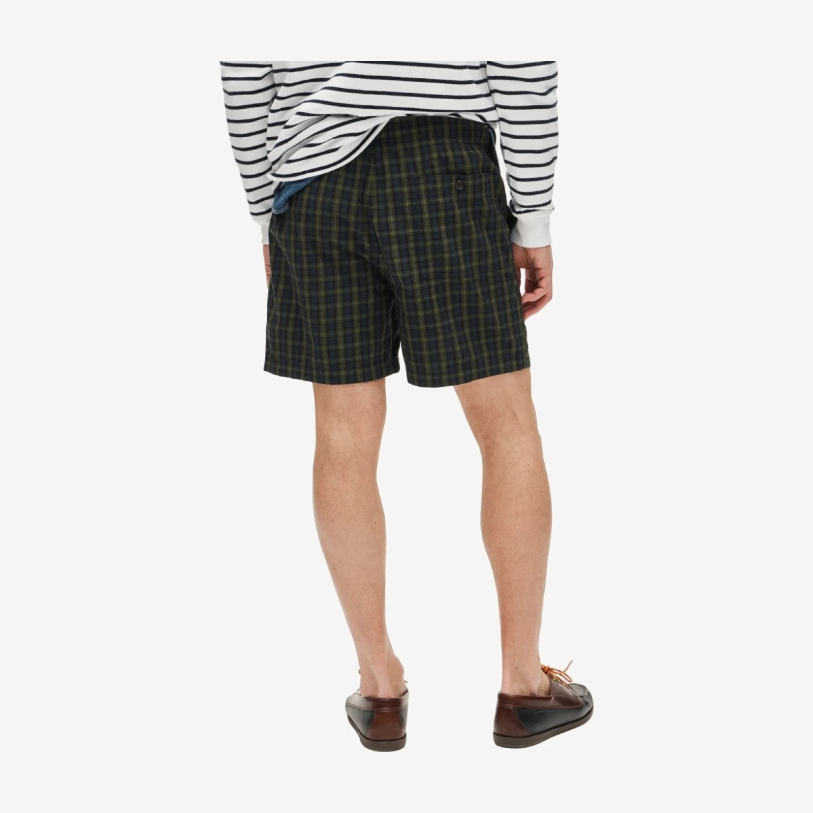 5.5" Pier short in cotton plaid