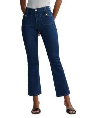 DL1961 Bridget High Rise Instasculpt Bootcut Crop Jeans in Deep Sapphire