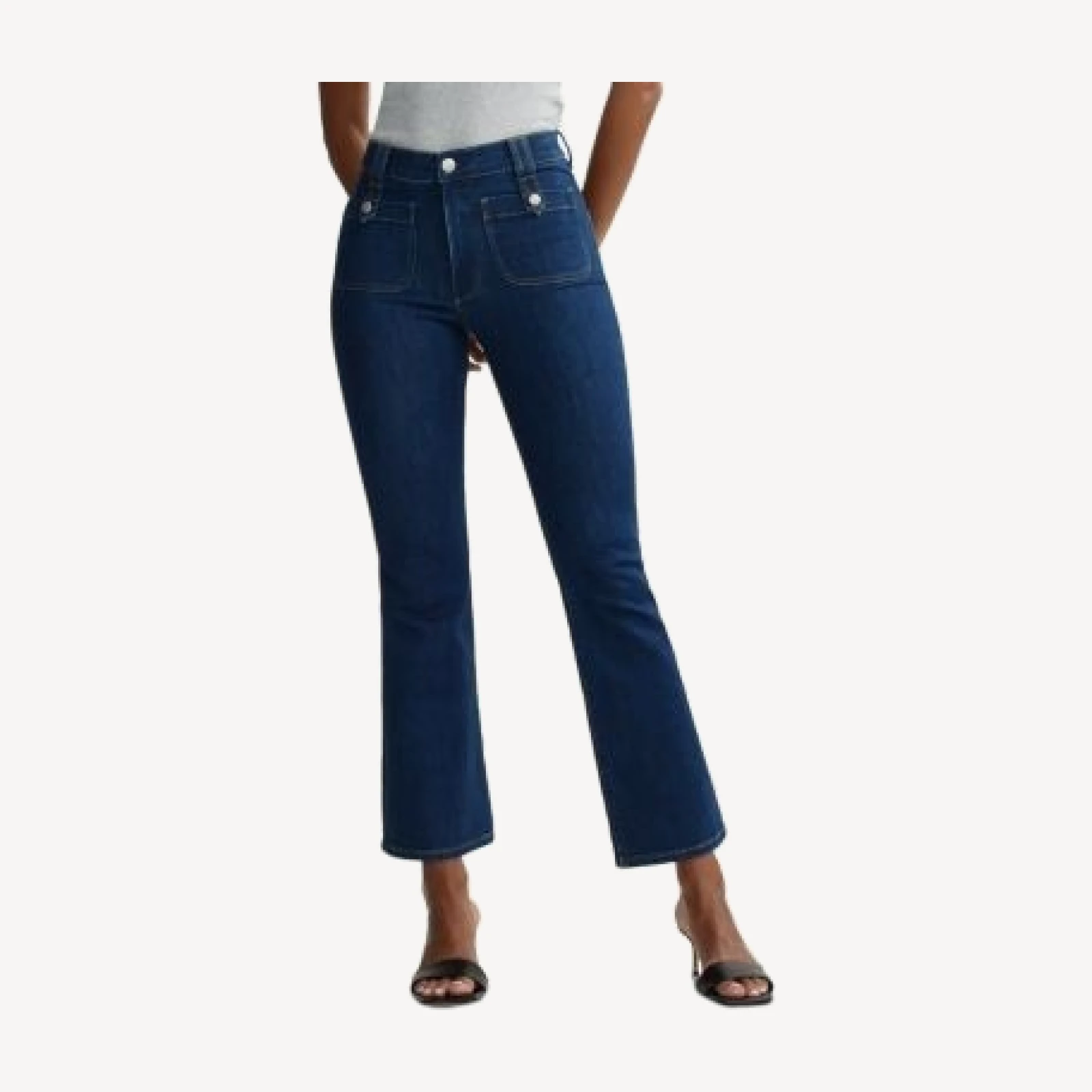 DL1961 Bridget High Rise Instasculpt Bootcut Crop Jeans in Deep Sapphire