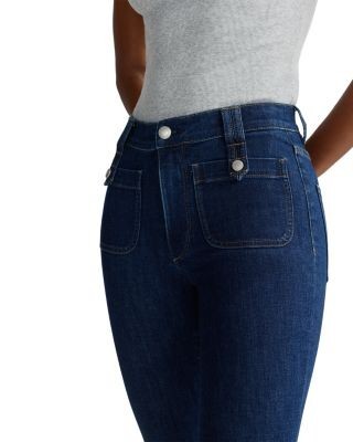 DL1961 Bridget High Rise Instasculpt Bootcut Crop Jeans in Deep Sapphire