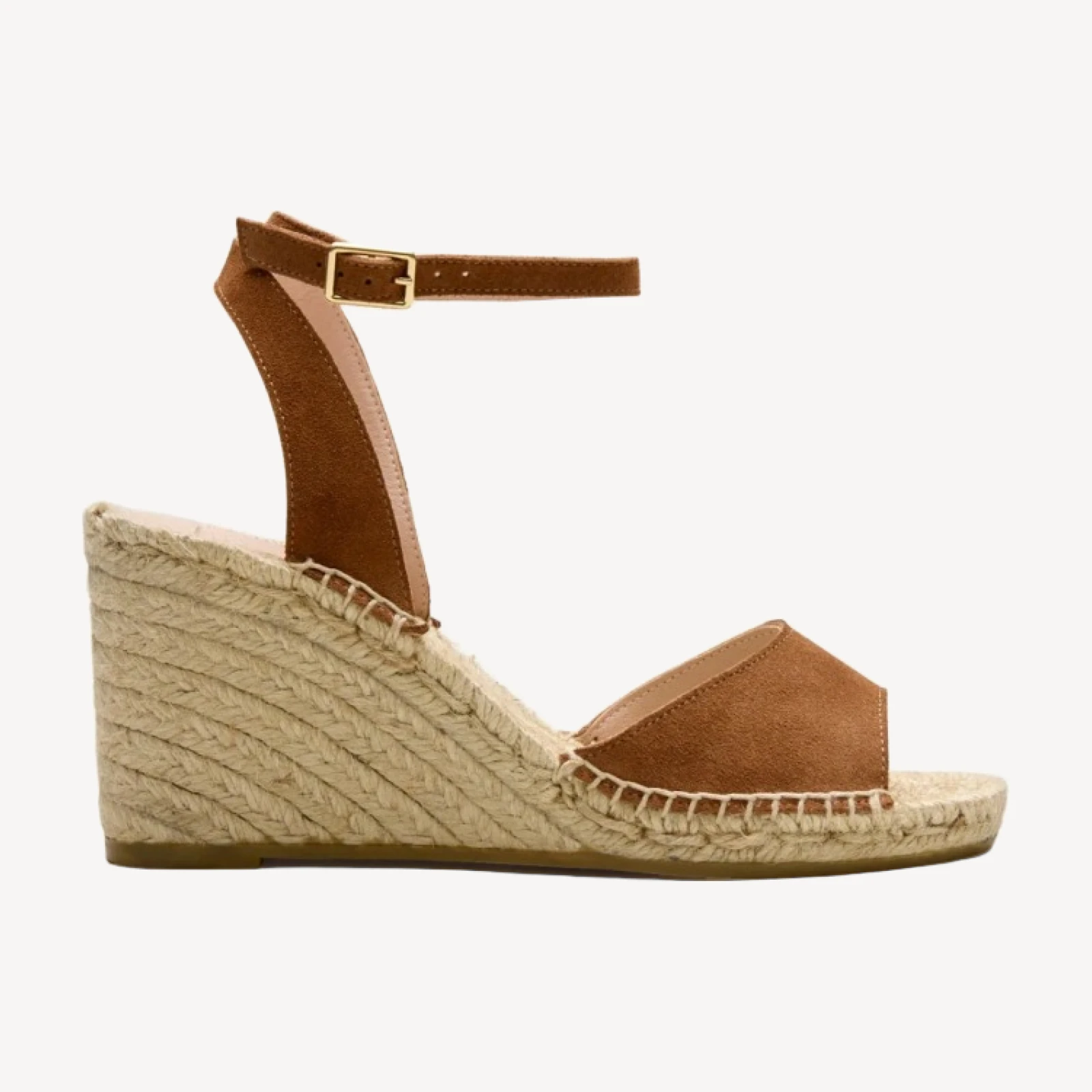 Made-in-Spain espadrille wedges in suede