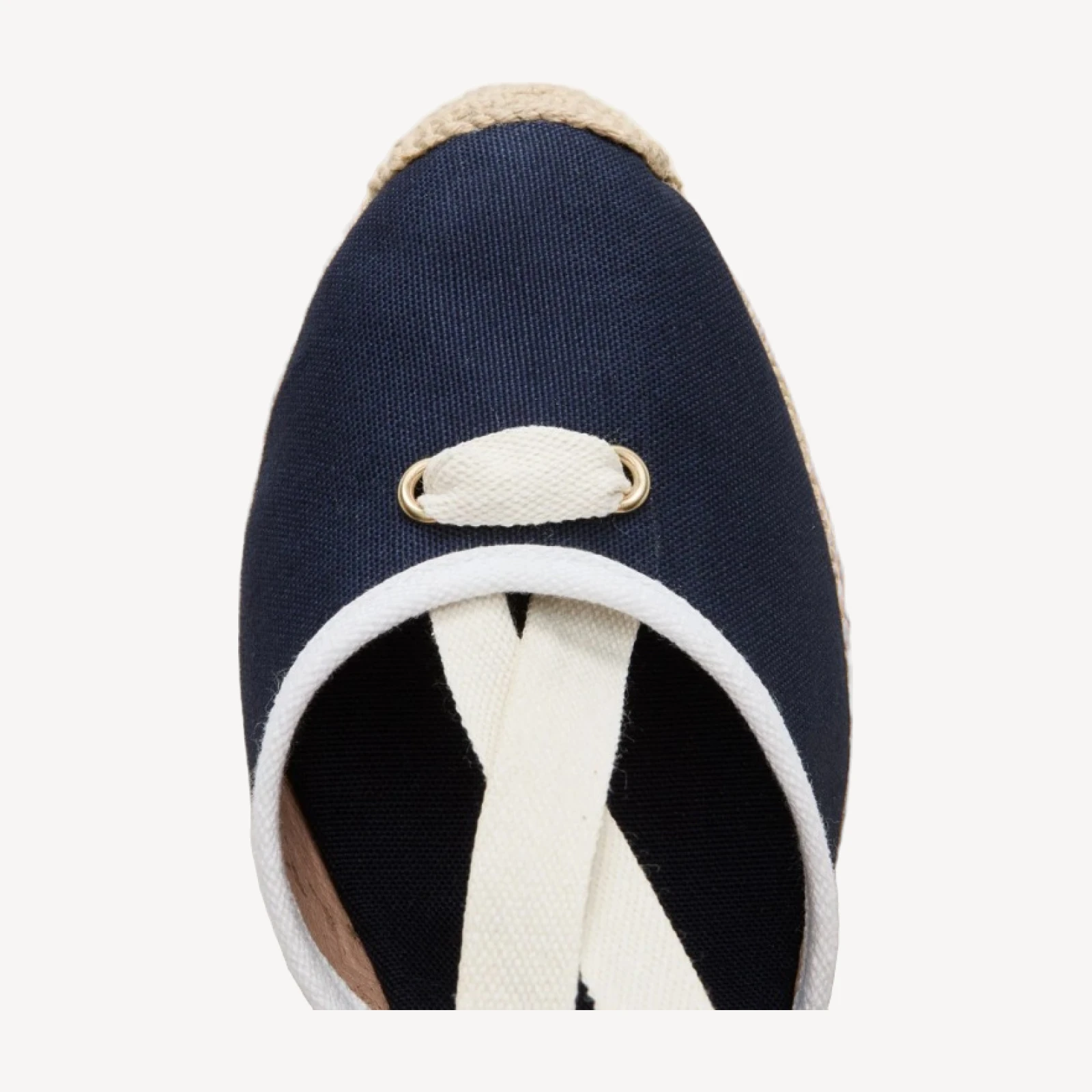 Made-in-Spain espadrille lace-up wedges