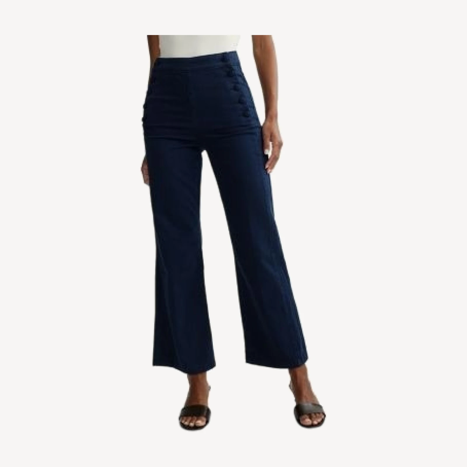 DL1961 Karmine High Rise Refined Wide Leg Jeans in Bright Navy