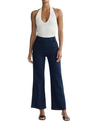 DL1961 Karmine High Rise Refined Wide Leg Jeans in Bright Navy