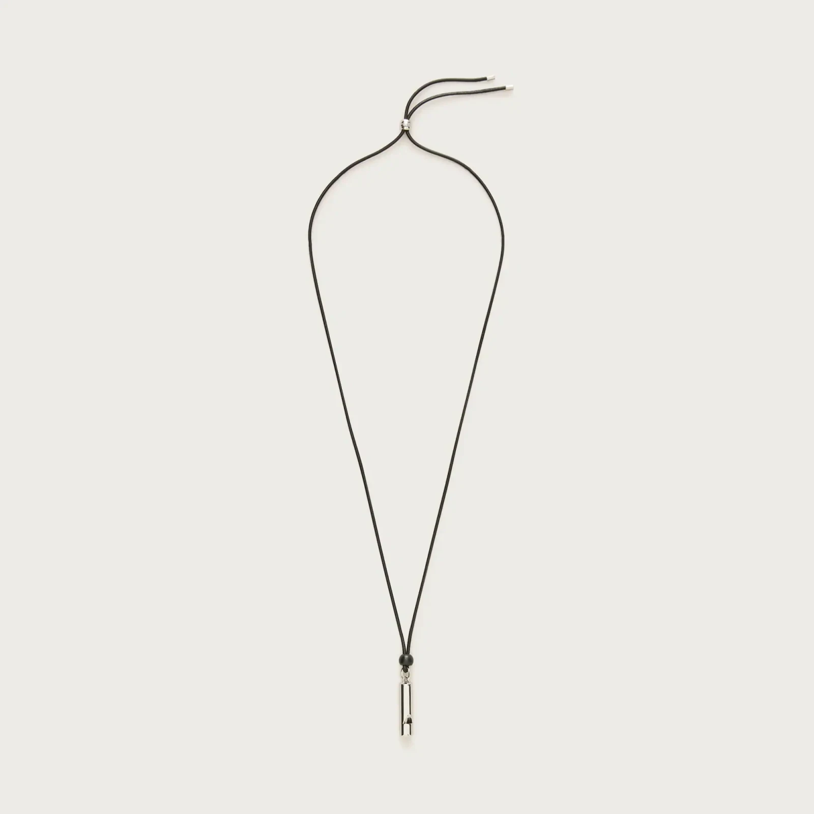 Leather cord whistle necklace