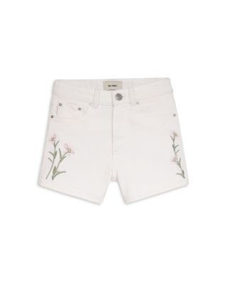 DL1961 Girls' Lucy Embroidered Floral Shorts - Big Kid