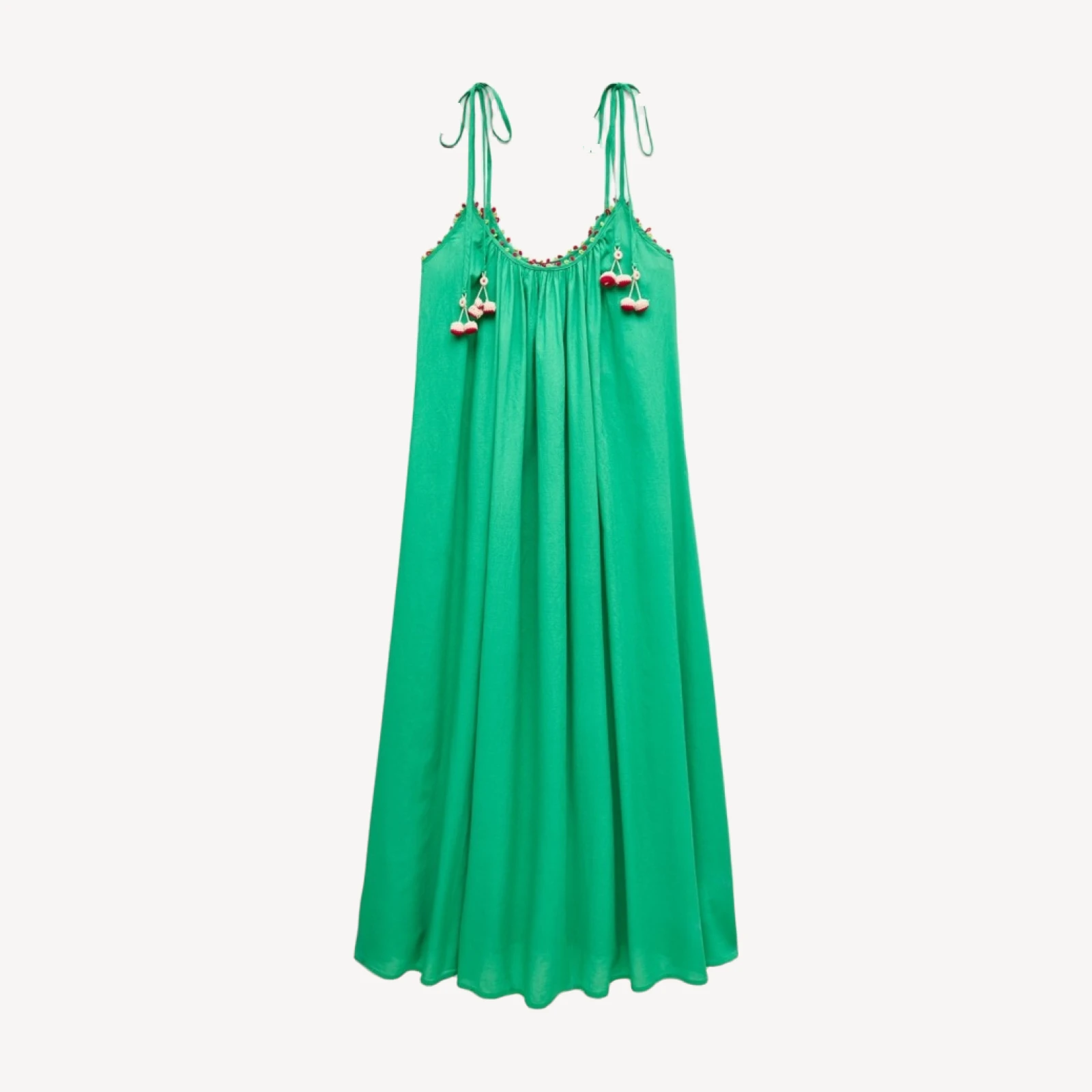 Cotton voile embroidered beach dress