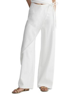 DL1961 Zoie Aura Wrap Front Relaxed Jeans in White Aura