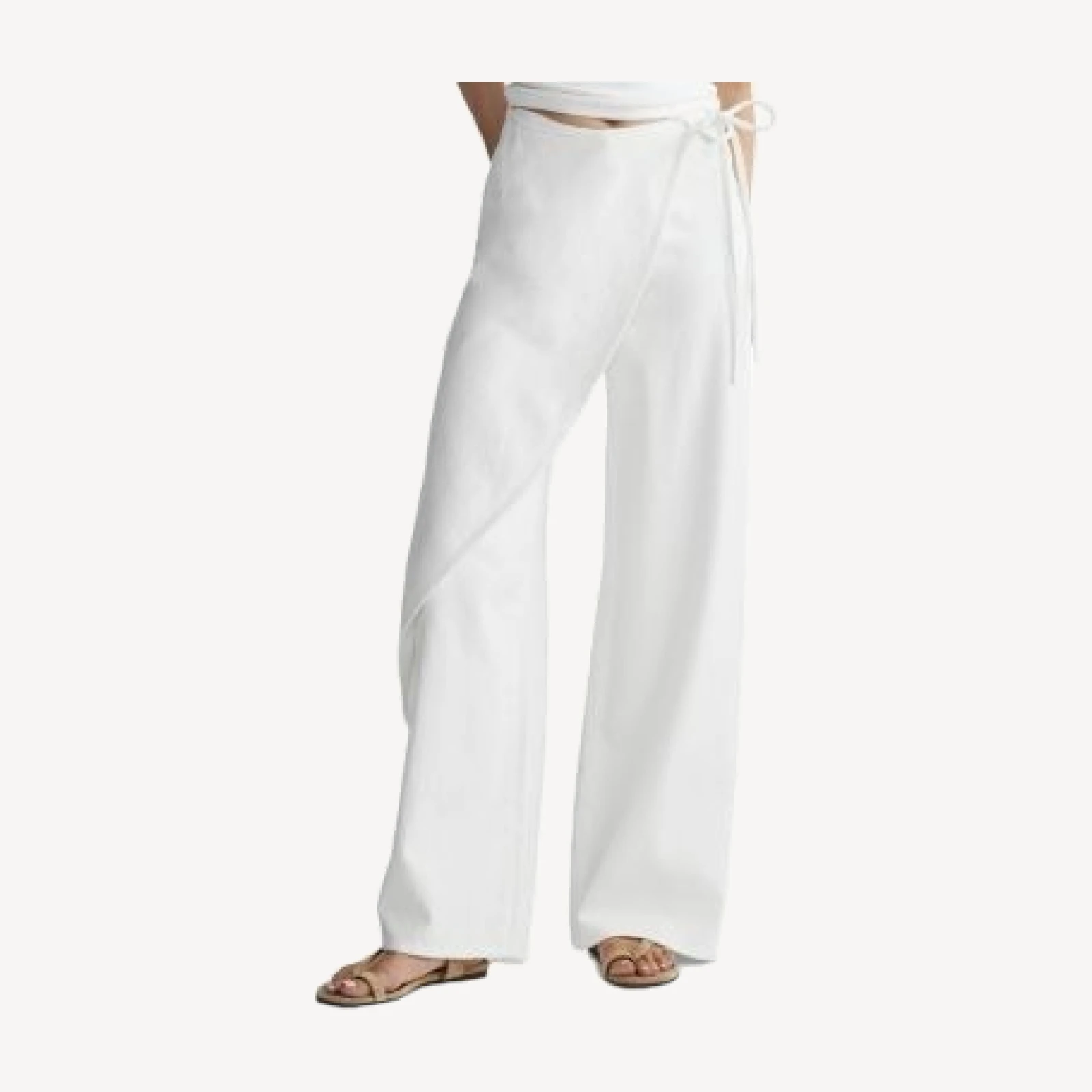 DL1961 Zoie Aura Wrap Front Relaxed Jeans in White Aura