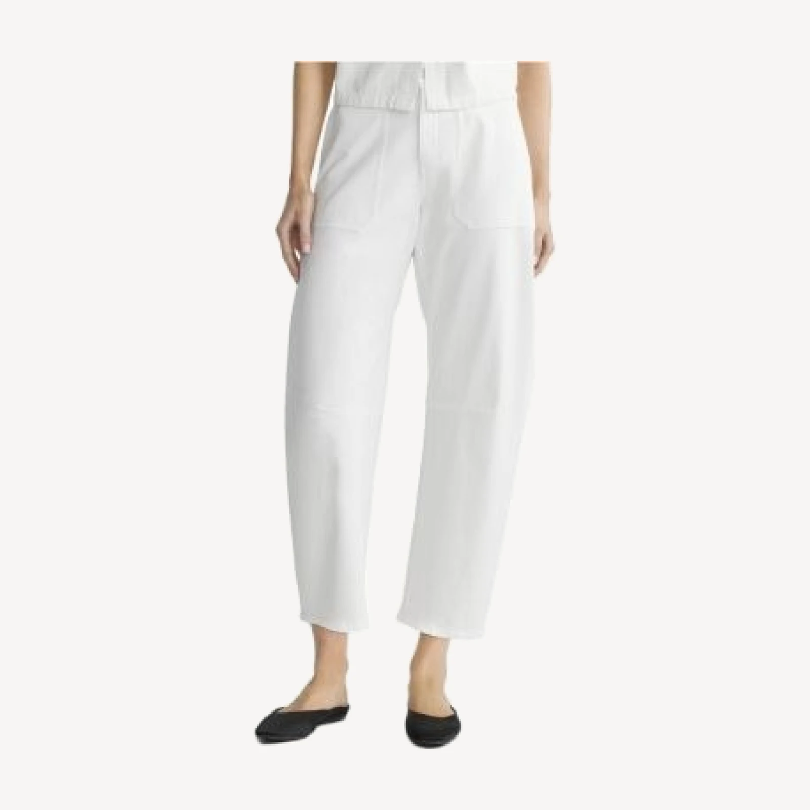 DL1961 Bilie Easy Barrel Leg High Rise Jeans in White