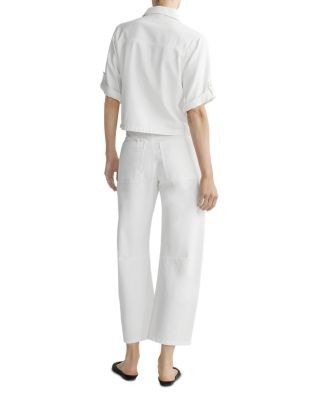 DL1961 Bilie Easy Barrel Leg High Rise Jeans in White