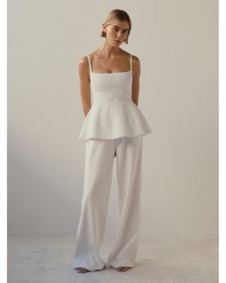 DL1961 Alex Aura Baggy Wide Leg Low Rise Jeans in White Lace
