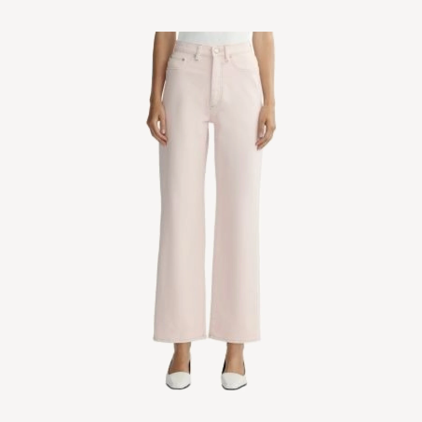 DL1961 Petite Karmine High Rise Ankle Wide Leg Jeans in Ballet