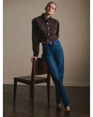 DL1961 Cate Classic High Rise Straight Highluxe Jeans in December