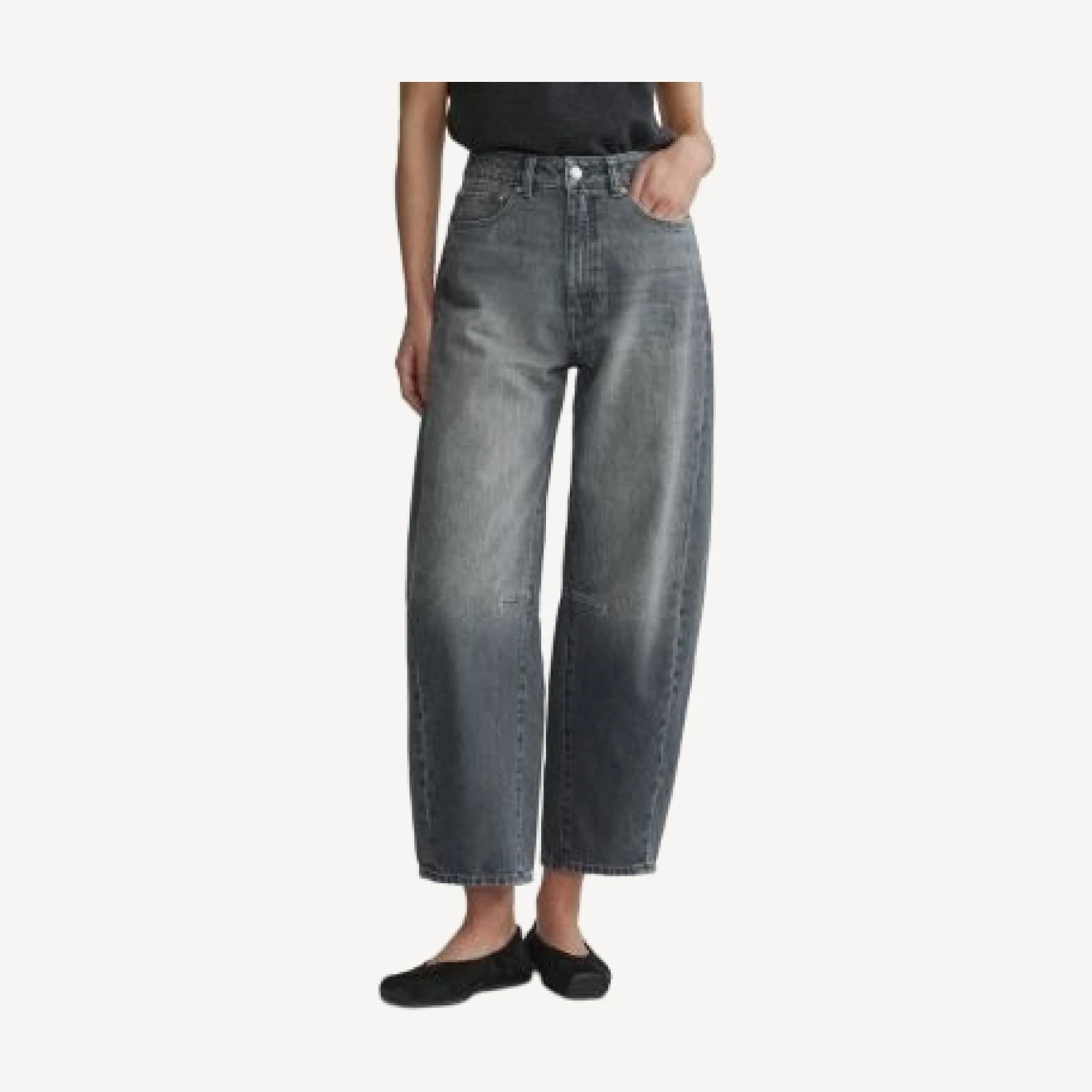 DL1961 Miro Barrel High Rise Highluxe Jeans in Ash Grey
