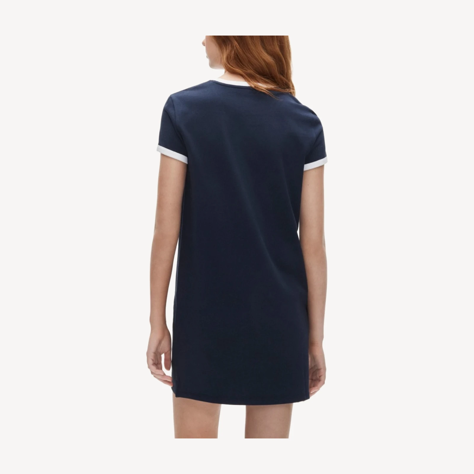 Vintage jersey embroidered ringer T-shirt dress