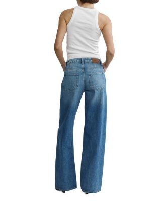 DL1961 Alex Baggy Wide Leg Low Rise Jeans in Authentic