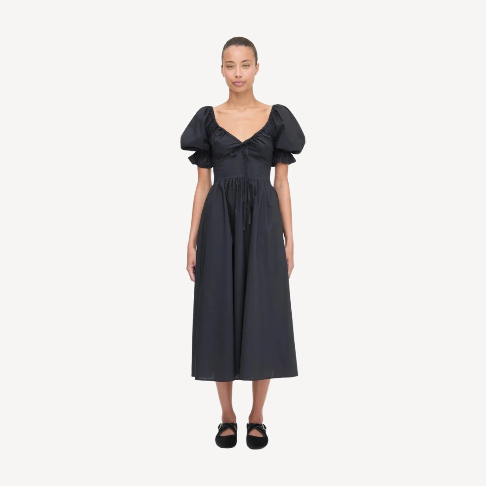 The Ophelia Dress - Black Cotton Voile