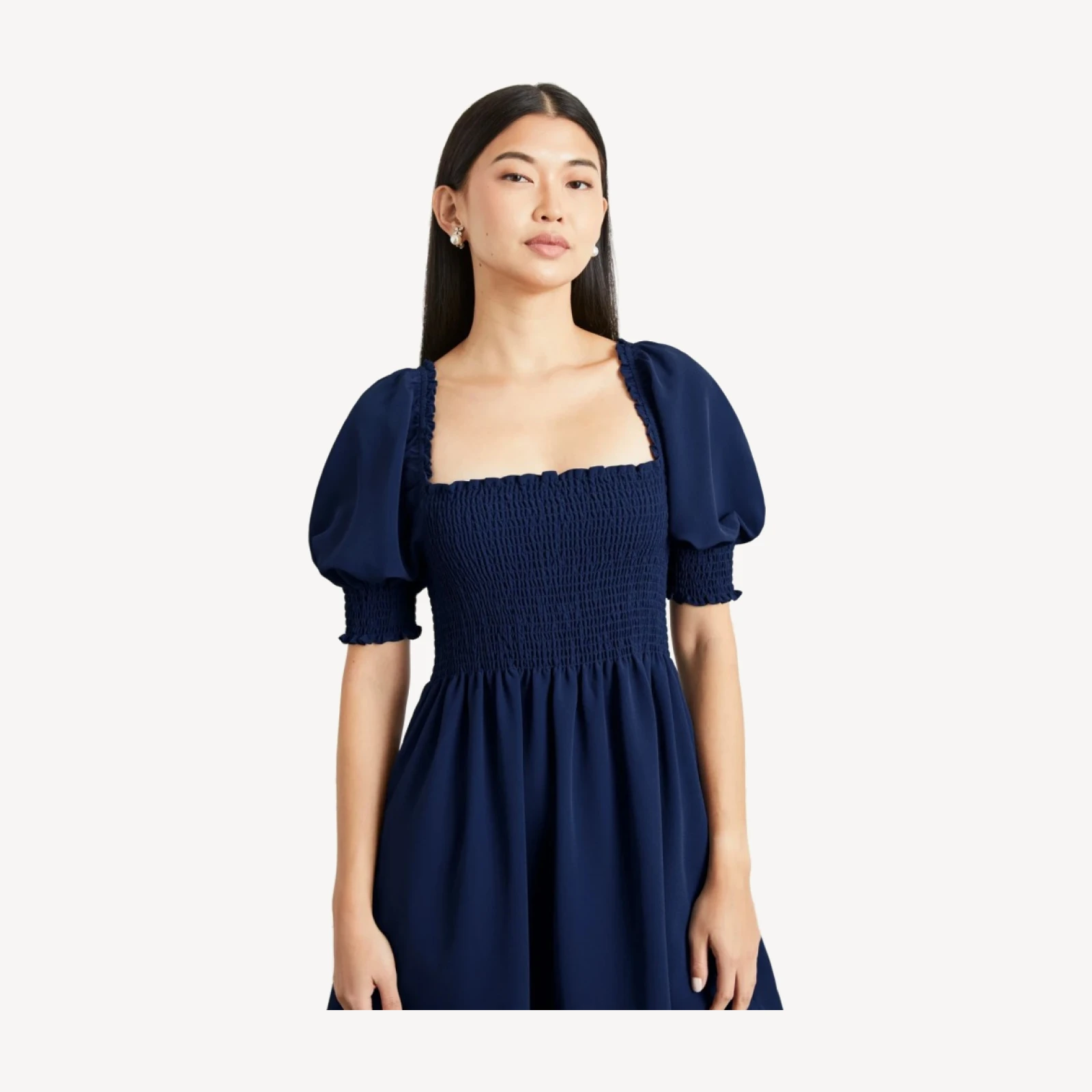 The Athena Nap Dress - Navy Crepe