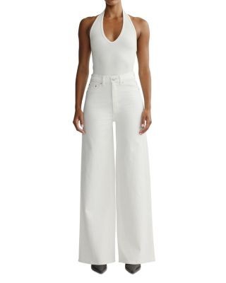 DL1961 Hepburn High Rise Wide Leg Jeans in Eggshell