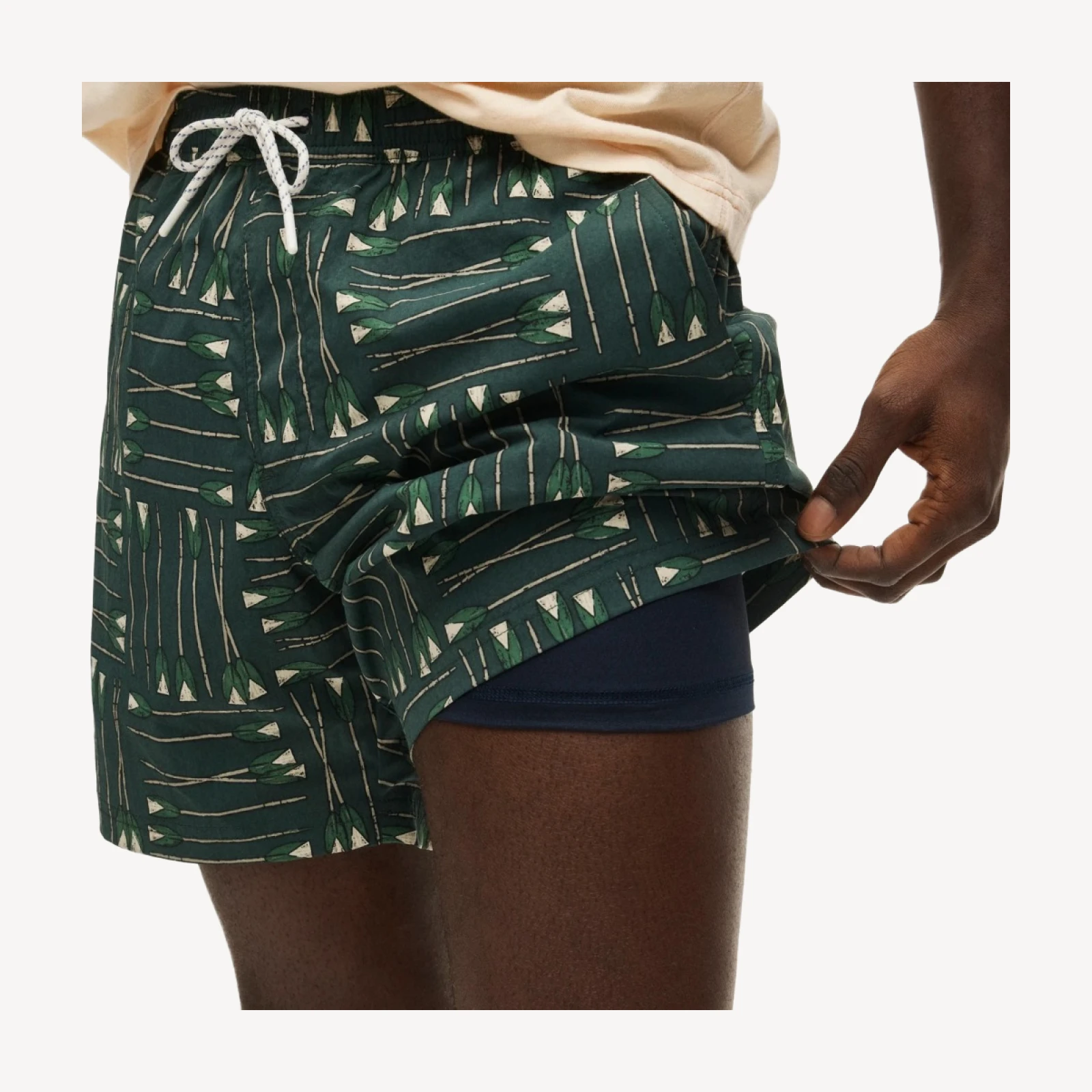 6" soft-lined stretch swim trunk