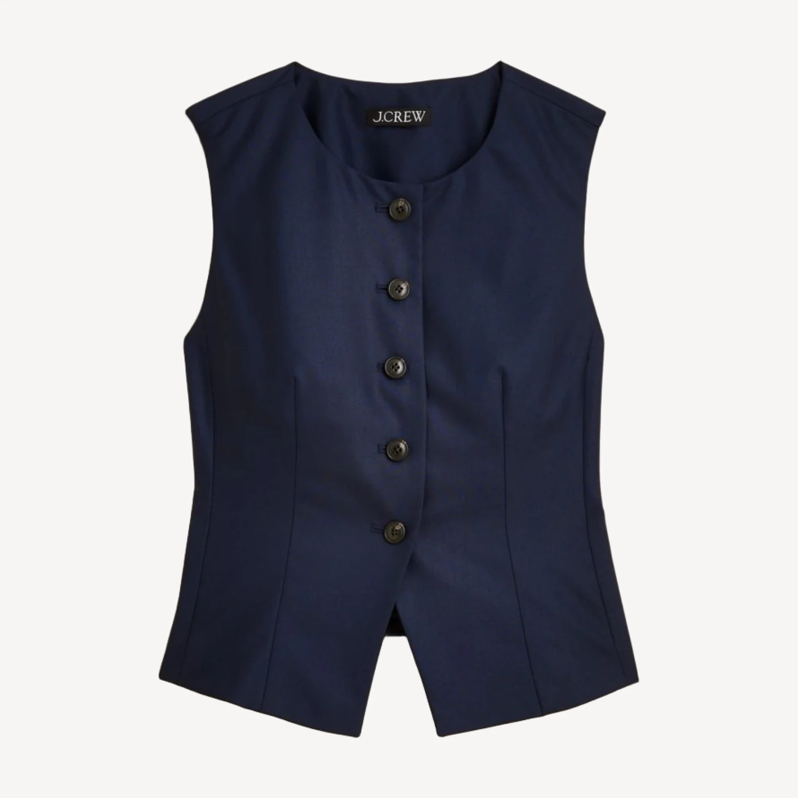 Essential tailored vest top in wool-blend