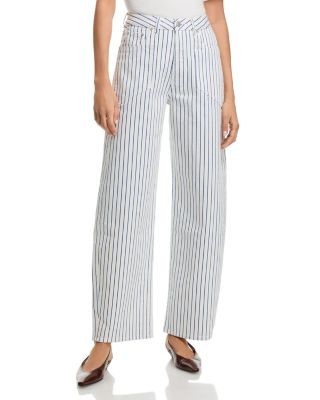 DL1961 Taylor Relaxed High Rise Barrel Jeans in Nautical Stripe