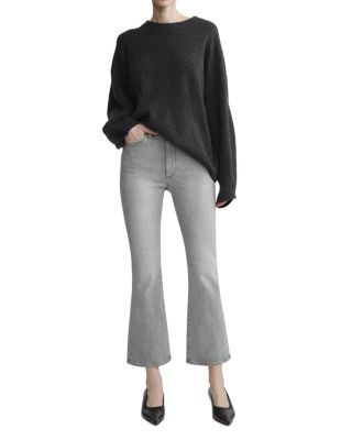 DL1961 Bridget Bootcut High-Rise Instasculpt Cropped Jeans in Light Smoke