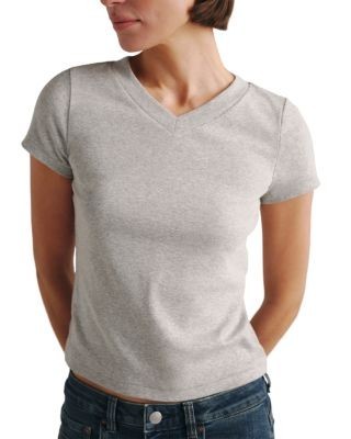 DL1961 Shrunken V Neck Tee