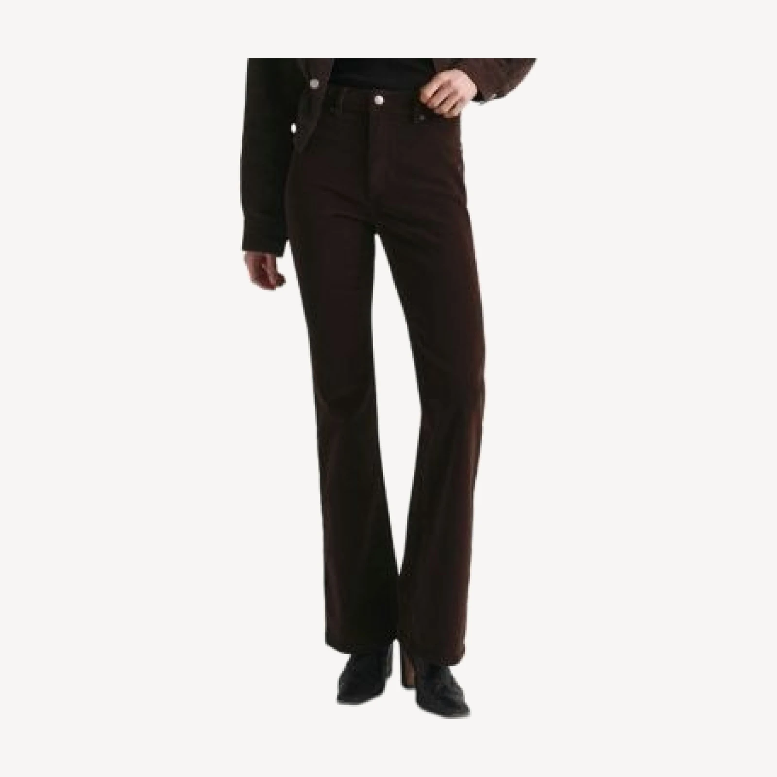 DL1961 Petite Bridget Instasculpt Corduroy High Rise Bootcut Jeans in Meteorite