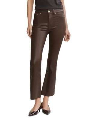 DL1961 Bridget Instasculpt High Rise Ankle Bootcut Jeans in Brownstone Coated