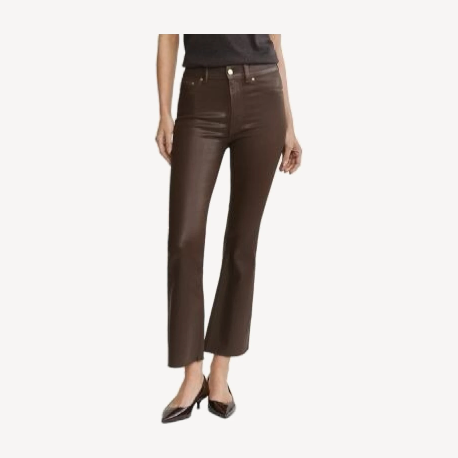 DL1961 Bridget Instasculpt High Rise Ankle Bootcut Jeans in Brownstone Coated